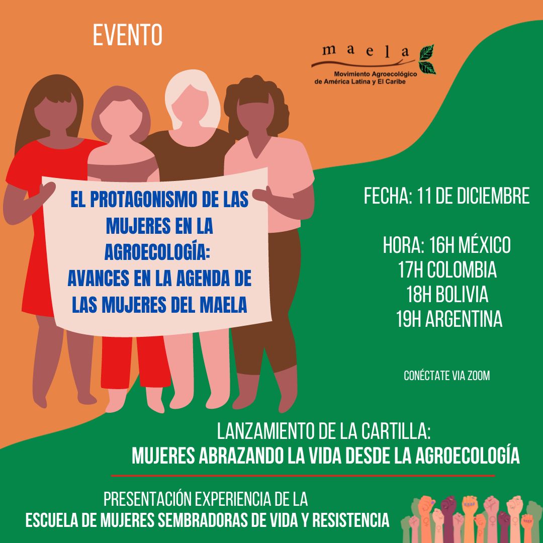 Invitación al lanzamiento de la cartilla: Mujeres abrazando la vida desde la Agroecología