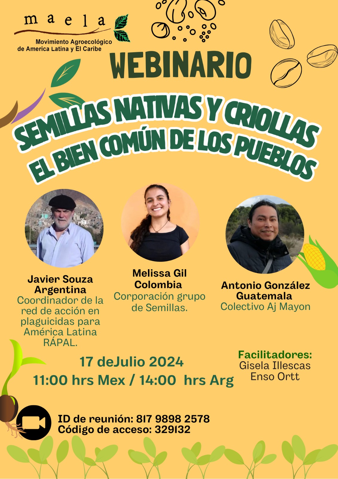 Webinario: Semillas nativas, bien común, retos para su protección. 17 julio, 11am hora México